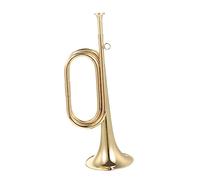 Abaodam Military Bugle Trumpet for Beginners Copper Golden Wind Instrument for School Band and Military Orchestra