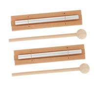 Abaodam Mindfulness Chimes Hand Bell with Aluminum Tubes and Wood Base for Classroom Attention and Early Childhood Music Practice