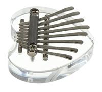 Abaodam Mini 8-key Thumb Piano Kalimba for Beginners Small Crystal Heart Mini Finger Piano Musical Instrument Kalimba Suitable for Travel and Music Practice