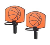 Abaodam Mini Basketball Hoop Wear-resistant Plastic Waste Bin Clip-on 2pcs with Backboard Quick Assembly Trash Can Basketball Rim Decoration for Kitchen and Office