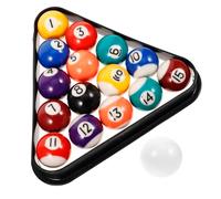 Abaodam Mini Billiard Balls Set with Billiard Rack 16 Resin Pool Balls for Boys and Girls for Indoor Games and Training Compact Size for Mini Pool Tables