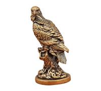Abaodam Mini Brass Eagle Figurine Vintage Metal Bird Statue Paperweight for Desk Decor Patriotic Bronze Sculpture with Symbolic Design for Office Bookshelf Display