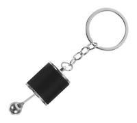 Abaodam Mini Car 6-speed Manual Gear Shifter Keychain Ring, Black Shift Knob Key Chain Accessory for Car Keys, Fidget Suitable for Men and Women, Automotive Interior Decor