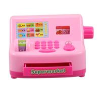 Abaodam Mini Cash Register for Portable Sensory Play Cash Register Model Realistic Role Play Educational for Tiny Pink Cashier with Realistic Simulation