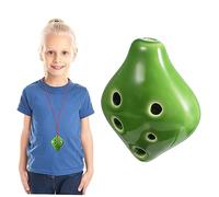 Abaodam Mini Ceramic Ocarina 6-hole Small Portable Wind Instrument with Necklace and Music Sheet for Beginners and Travel