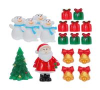 Abaodam Mini Christmas Resin Figurine Mixed Style Decorative Ornament