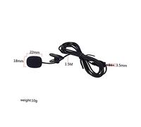 Abaodam Mini Clip Microphone Portable Plug Lavalier Mic for Smartphones Tablets and Computers for Interviews Speeches and Video Conferencing Black