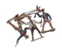 Abaodam Mini Cowboy Figurines Set of 4 Precision Crafted Models for Western Themed Party Bedroom Decor Collectible