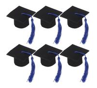 Abaodam Mini Doctoral Cap Wine Bottle Cover with Tassel Graduation Hat Bottle Topper Party Decoration for Graduation and Wine Lovers