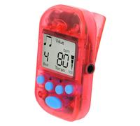 Abaodam Mini Electronic Metronome Portable for Guitar Violin and Piano, Red Compact Digital Beat Time Metronome 11.8cm x 7.8cm x 2.5cm, Universal Rhythm Trainer for Music Practice