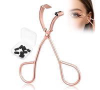 Abaodam Mini Eyelash Curler with Replacement Pads, Metal No-Pinch Curl Tool for Small Size Lashes, Gentle Design Suitable for Lash Shapes, Precision Makeup Eye Curler for Everyday Use