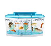 Abaodam Mini Fish and Easy to Install Square Design with Self-cleaning Feature Three Grid Structure for Fish Suitable for Home Aquariums and Old People