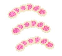 Abaodam Mini Japanese Fake Food Sprinkles Soft Clay Slices for DIY Dollhouse Nail Art Phone Case Crafting Realistic Faux Narutomaki Flatback Charms Embellishments
