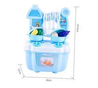 Abaodam Mini Kitchenware for Blue Pretend Play Cooking Accessories for Boys and Promotes Creativity and Cognitive Skills Easy to Hold for Little Hands
