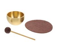 Abaodam Mini Metal Singing Bowl with Mallet and Cushion Sound Bowl Meditation Set Enhances Mental Focus and Improves Sleep Quality for Home Use and Chanting for Yoga and Sound Healing