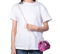 Abaodam Mini Pearl Handbag with Flower Pattern for Lightweight Crossbody and Handbag with Detachable Strap and Chain Spacious Red Bag for Jewelry and Snacks Storage