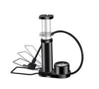 Abaodam Mini Portable Bike Foot Pedal Pump with Barometer High Pressure Metal Air Pump for Bicycle Tires and Multi Purpose Household Use Compact Cycling Accessory in Black