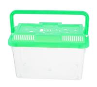 Abaodam Mini Portable Fish Tank with Handle Small Turtle Travel Container Aquarium Carrying Box for Hamster and Aquatic Pets Medium Green