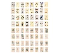 Abaodam Mini Retro Message Paper Memos Set, 2 Packs Vintage Collage Scrapbooking Stickers for Journals, Handmade Handbook Sticker Cards for Creative Arts and Crafts