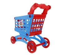 Abaodam Mini Shopping Cart for Lightweight Push Handle Pretend Grocery Store Trolley with Fruits and Vegetables Educational Role Play for Development