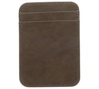 Abaodam Mini Slim Vertical Card Holder Pu Wallet with Multiple Slots for Business Cards, Driving Licenses, and Ids, Dark Grey - Lightweight Travel Organizer for Men