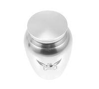 Abaodam Mini Stainless Steel Pet Cinerary Urn Heart-shaped Ash Storage Box Portable Memorial Keepsake for Dog Ashes Smooth Craftsmanship Dust-resistant Suitable for Home Display