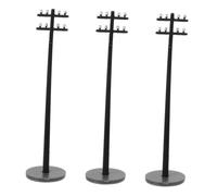 Abaodam Mini Telegraph Pole Models Train Village Accessories for Micro Landscape Design and Model Railway Scenery Decor Realistic Detail in Grey ABS Material 3Pcs 1:100 Scale