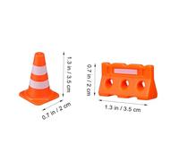 Abaodam Mini Traffic Cones and Fence for Creative Play Educational Road Safety Compact Plastic Traffic Signs for Boys and Role Play and Early Learning