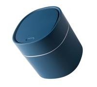 Abaodam Mini Trash Can Garbage Bin with Press Lid, Blue PP Desktop Container for Kitchen and Car Use, Not Easy to Get Rusty