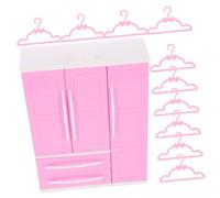 Abaodam Mini Wardrobe Model Dress Hanger Doll Hangers for Organizing Doll Clothes Dollhouse Furniture Premium Quality Miniature Accessories