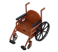 Abaodam Mini Wheelchair Toy Dollhouse Miniature Accessories Working Wheelchair Doll Accessories Action Figures Bjd Doll Medical Accessory For Role Playing