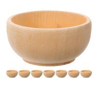 Abaodam Mini Wooden Bowls 8pcs Pack for DIY Crafting and Micro Landscape with Natural Wood Material for