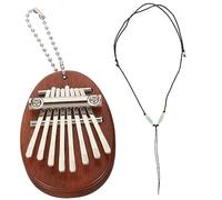 Abaodam Mini Wooden Thumb Piano 8 Keys Lightweight and Easy to Play with Hanging Rope Portable Finger Kalimba for Adults and Professionals Stage Performance or Boys and Girls Toy