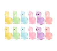 Abaodam Miniature Alpaca Figurines Set of 12 Luminous Mini Alpaca Statue Resin Glow in the Dark Tiny Animal Figures for Dollhouse Desktop Ornament Micro Landscape Home and Garden Decor