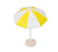 Abaodam Miniature Beach Sun Umbrella Decor Yellow Landscape Bonsai Accessory for Micro Gardens and Mini House Scenes for Outdoor Garden Ornaments and Fairy Worlds