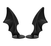 Abaodam Miniature Black Angel Wings Helmet Decor Motorcycle Helmet Accessories Skin-friendly Embellishments for Coats Bags and More