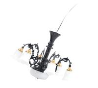 Abaodam Miniature Chandelier Hanging Ceiling Light for Mini House Decor Abs and Metal Material Warm White Glow for Dollhouse Sandbox Living Bedroom Decoration
