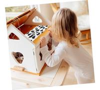 Abaodam Miniature Cow Print Plush Carpet for Dolls House Soft Tiny House Floor Mat Miniature Rug Accessory for DIY Micro Scene Decoration Non Fading Lightweight and Safe
