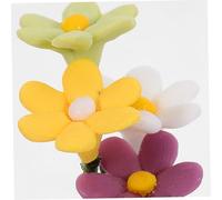 Abaodam Miniature Daisy Flower Pot with Glass Vase Miniature Potted Flower Decoration for Dollhouse Mini Garden Landscape Artificial Floral Ornament for Home Decor