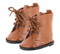 Abaodam Miniature Doll Boots PU Simulation Shoes for Dolls Cloth Material Realistic Design for Tiny House Kit Creative Fashion Accessories