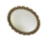 Abaodam Miniature Dollhouse Accessories Vintage Bronze Frame Embossed Antique Wall Mirror Model for Dollhouse Furniture Decoration and DIY Scene Craft