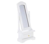 Abaodam Miniature Dollhouse Dressing Mirror White Birch Wood Craft Full-length Floor Mirror Room Decoration Mini House Furniture Accessory for Doll Accessories