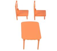 Abaodam Miniature Dollhouse Furniture 3pcs Mini Dining Table and Chairs Set for Dollhouse Kitchen Scene, Mini Tables and Chairs for Dolls House Play and Decoration