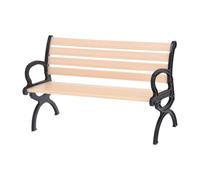 Abaodam Miniature Dollhouse Park Bench Model Brown-Red Long Street Bench for Tabletop Decor for Doll Furniture and Scale Model Scenes