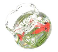 Abaodam Miniature Fish Bowl Decor Tiny Glass Fish Tank for Micro Landscape Dollhouse Accessories for Crafting Home Decoration