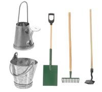 Abaodam Miniature Gardening Tools Set for Doll House 1/24 Scale Dollhouse Accessories Micro Landscape Ornaments D Cor for Creative Dollhouse Scenes