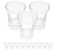 Abaodam Miniature Glass Communion Cups Set 12Pcs 10Ml Shot Glasses with Heavy Base Suitable for Church Service and Home Communion Rituals