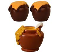 Abaodam Miniature Honey Pot Dollhouse Accessories Realistic Resin Jam Jar Decor for Diy Crafts and Bee Themed Party Favours Small Doll Food Decoration