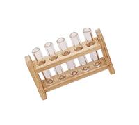 Abaodam Miniature House Test Tube Holder Wooden Craft Storage Rack for Role Play Photography and Home Decoration and Practical Mini Scene Props