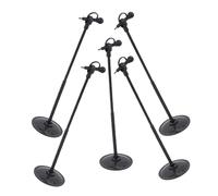 Abaodam Miniature Microphone with Stand for Dollhouse 1:12 Scale Colorful Fake Microphone Accessories 5pcs Set for Doll Display and Musical Instrument Decor